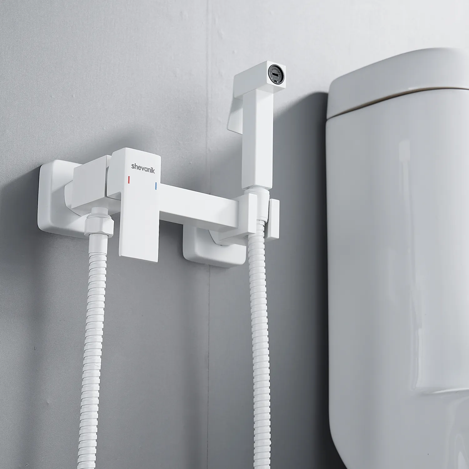 Гигиенический душ со смесителем Shevanik S137C, белый