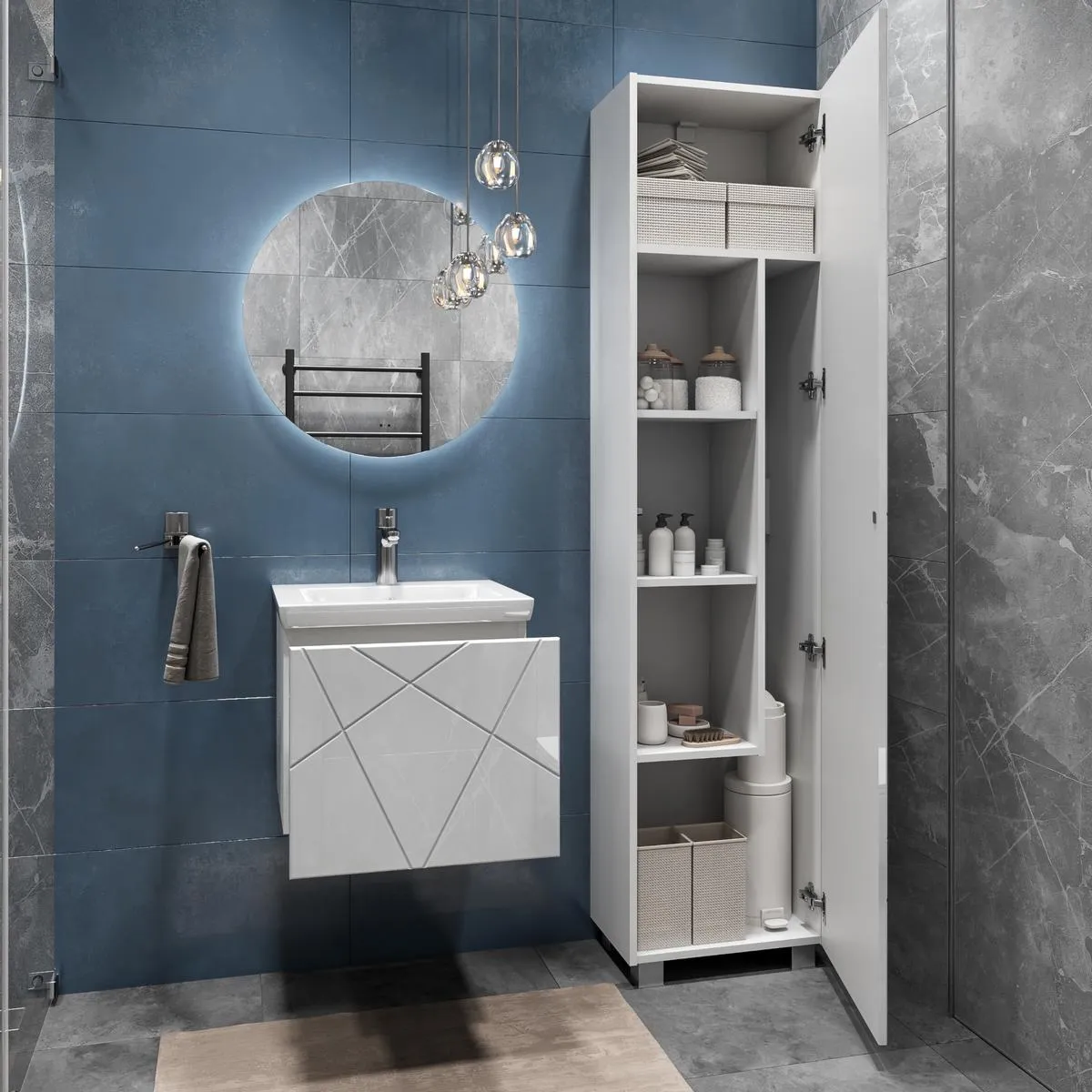 Тумба с раковиной подвесная VIGO Geometry 032, 50 см