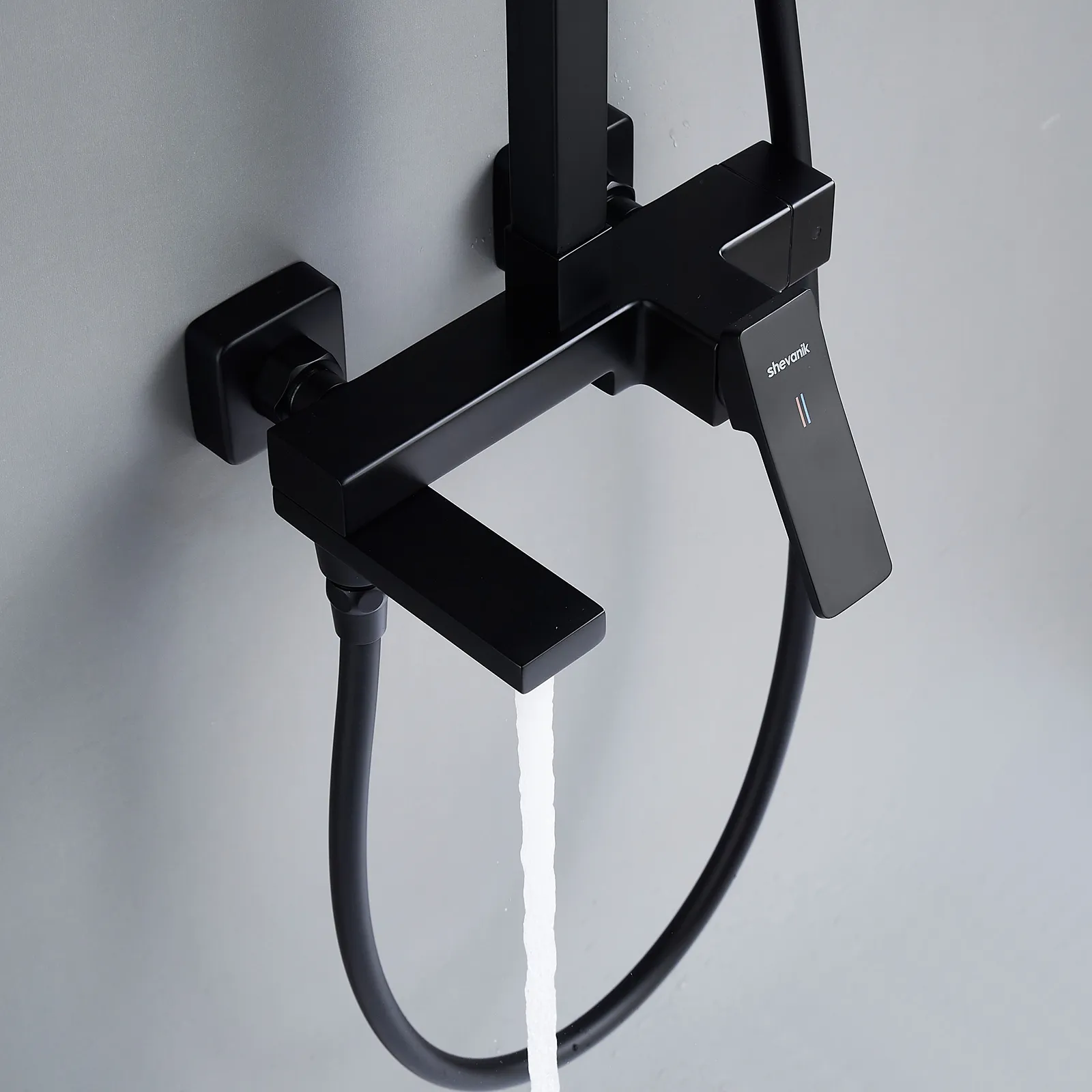Душевая система Shevanik S4636H, черный