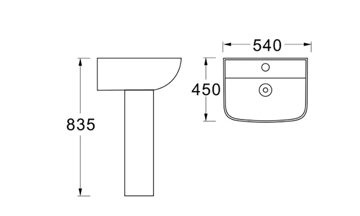 AQ5430-00 раковина 540*450*190