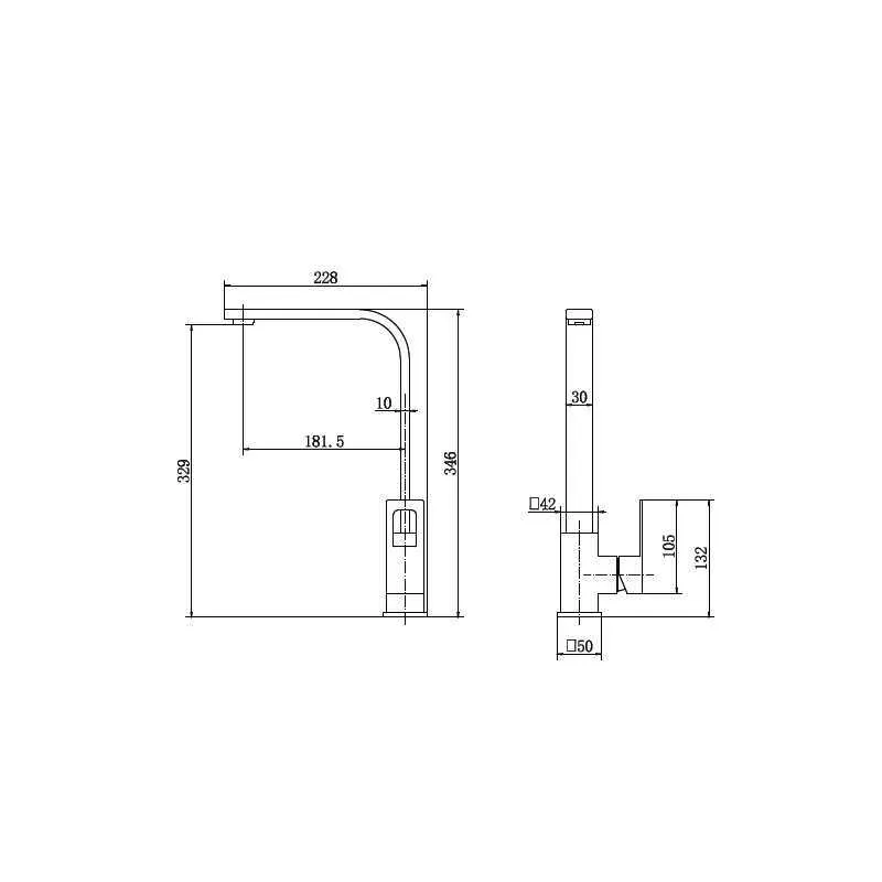 Смеситель для кухни FASHUN A54018, сатин