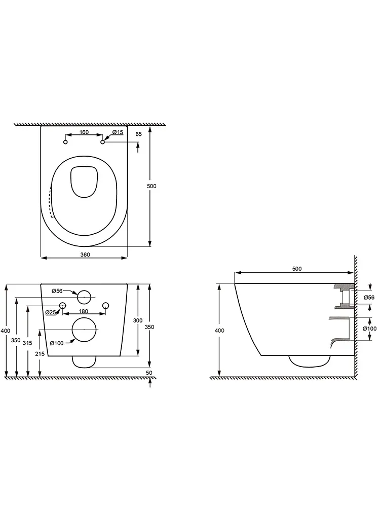 SET AQUATEK ЛИБЕРТИ (рама AQUATEK Standard INS-0000012 (без крепежа и клавиши) + унитаз ЛИБЕРТИ AQ1999T-00 с тонким сиденьем sc)