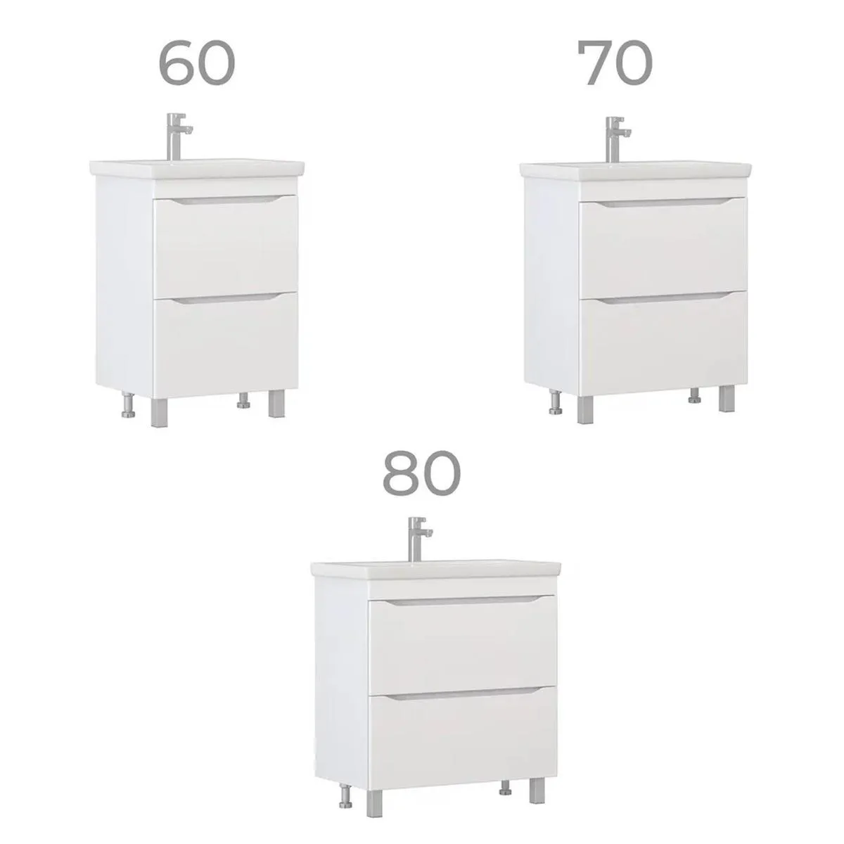 Тумба с раковиной напольная VIGO Grani 202, 70 см