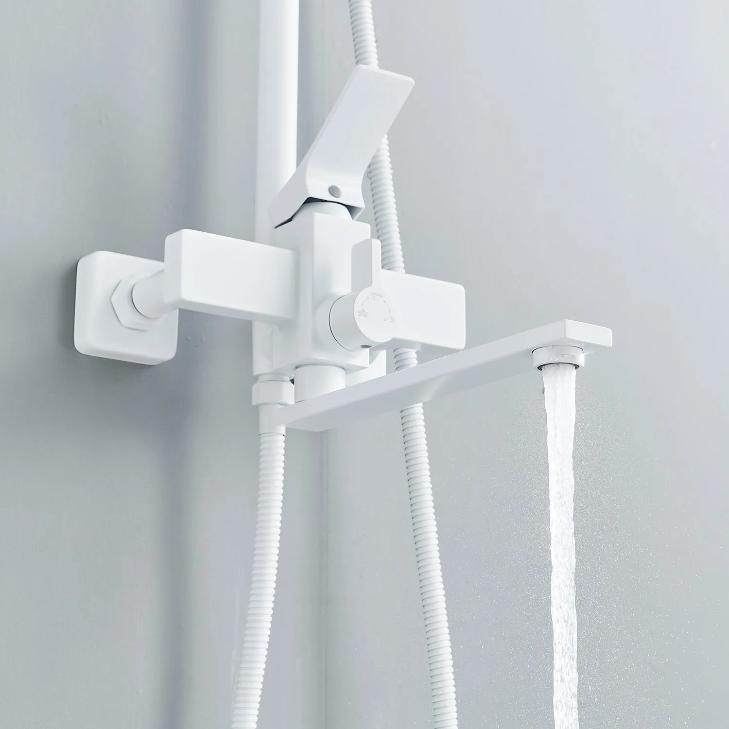 Душевая система Shevanik S6136C, белый