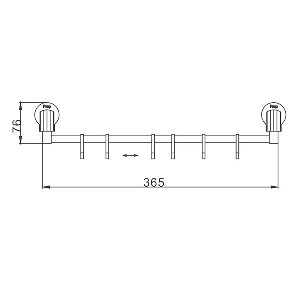 Планка с крючками FRAP F3315-5,