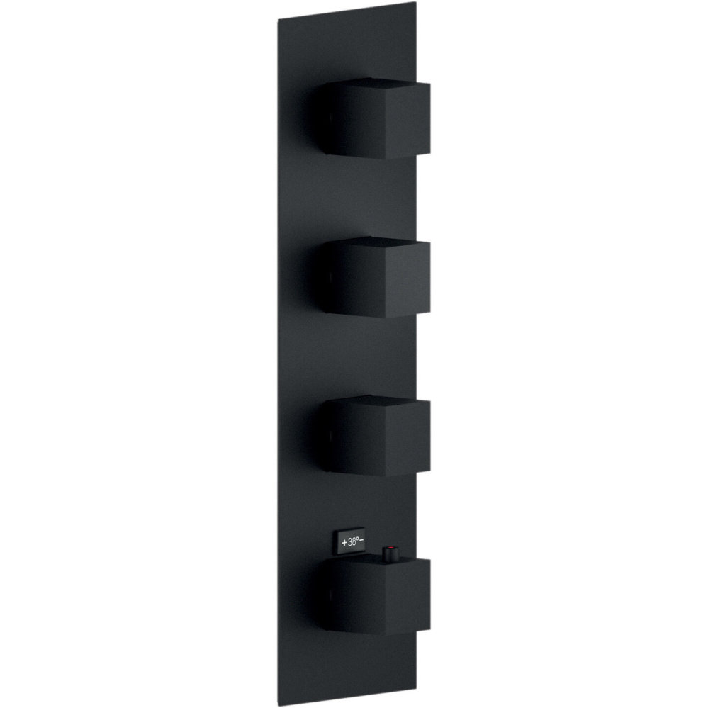 Термостатический смеситель Nobili SEVEN для душа (внешняя часть), матовый черный (WE00104/QBM)