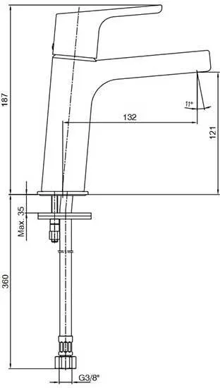 Смеситель для раковины E.C.A Luna 102108940EX