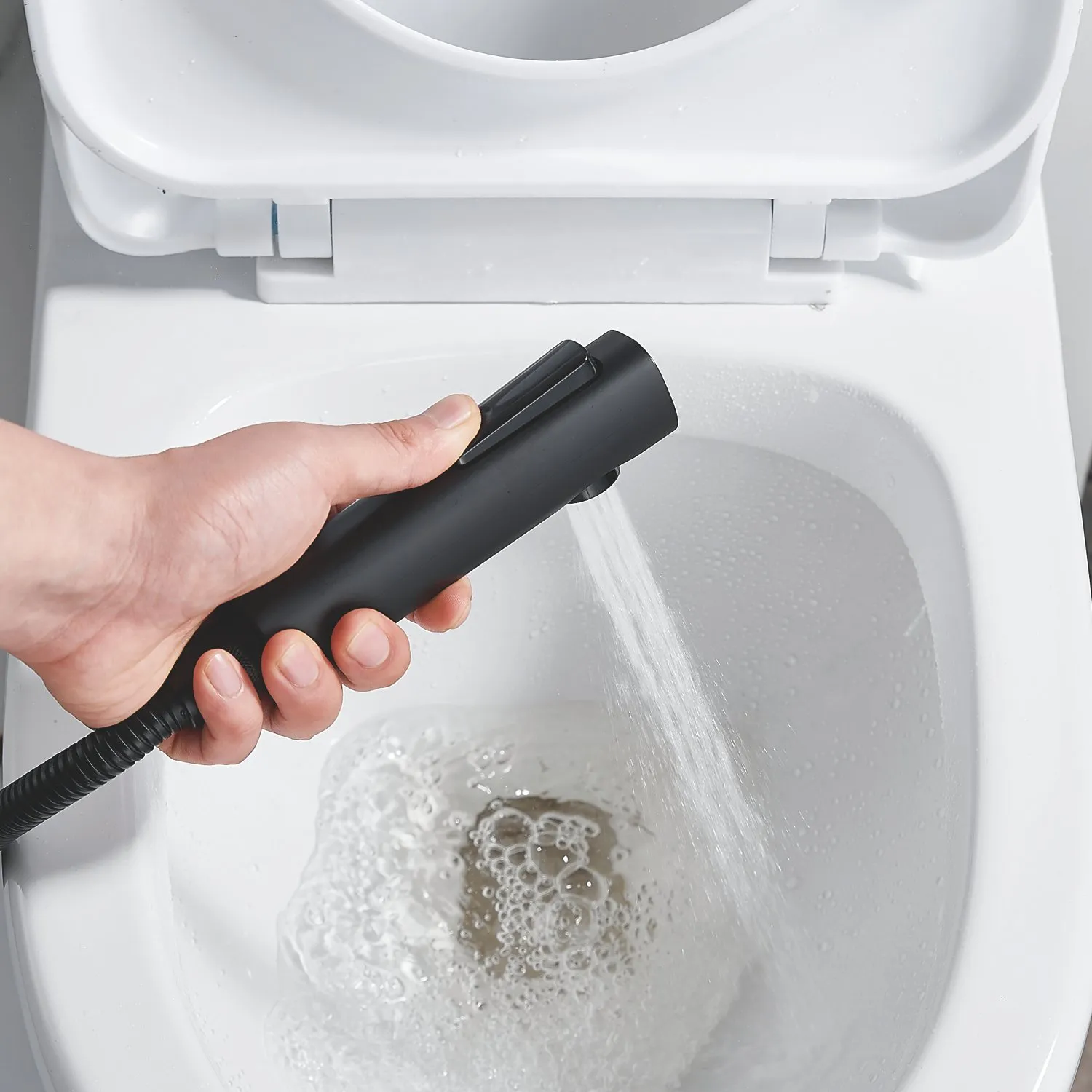 Гигиенический душ со смесителем Shevanik S6105H-1, черный