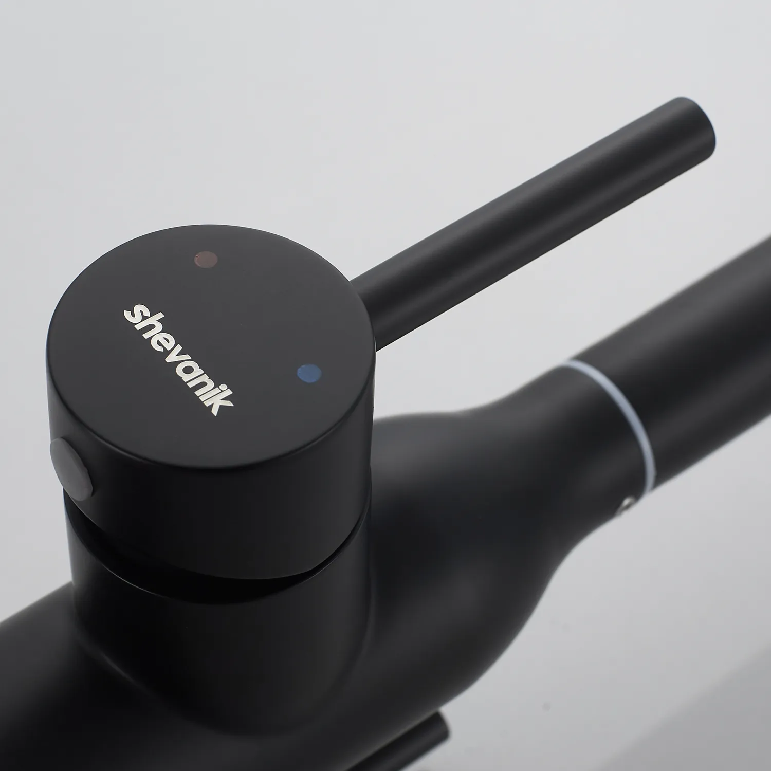 Смеситель для кухни с подключением фильтра Shevanik S248H, черный