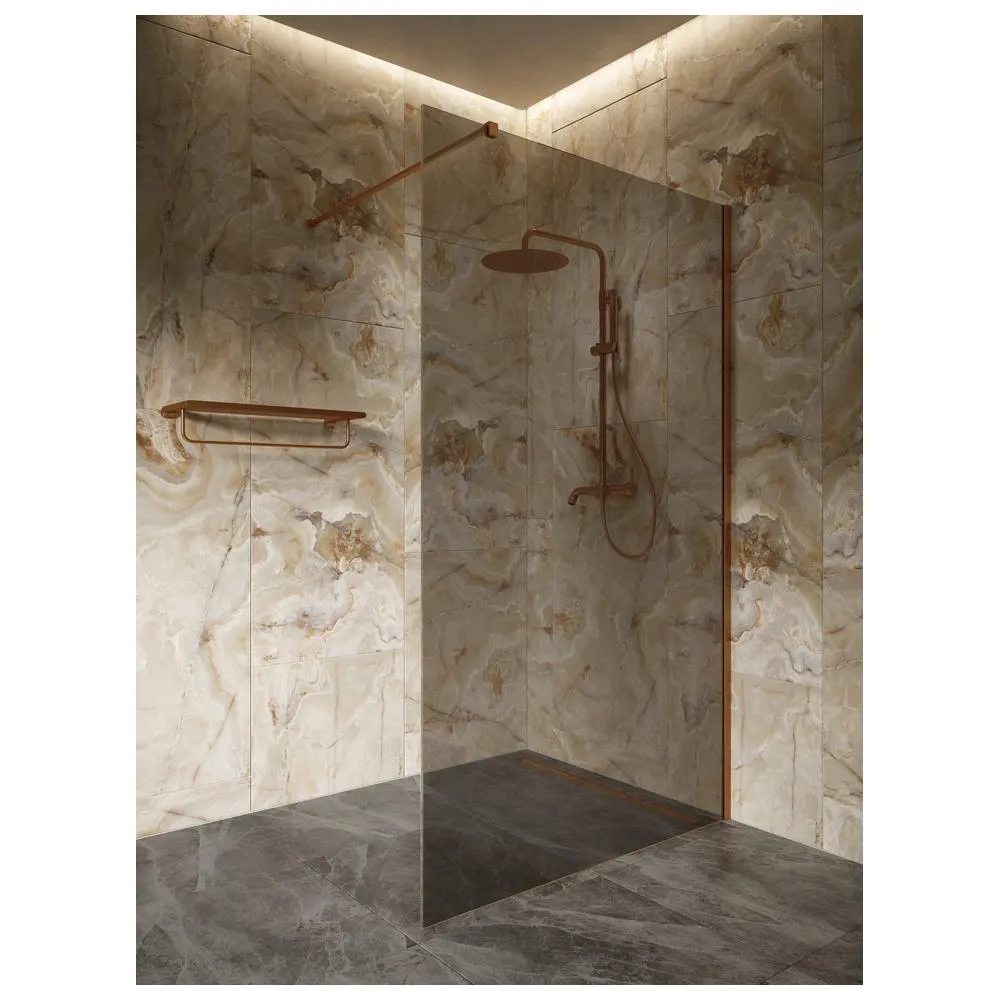 Душевая перегородка Knotlor WI120TG0RB 120х200, бронза