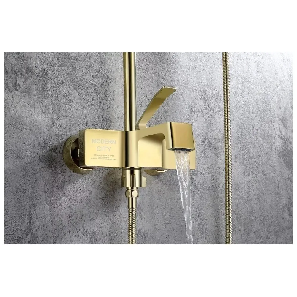 Душевая система Grocenberg GB7090MG, матовое золото