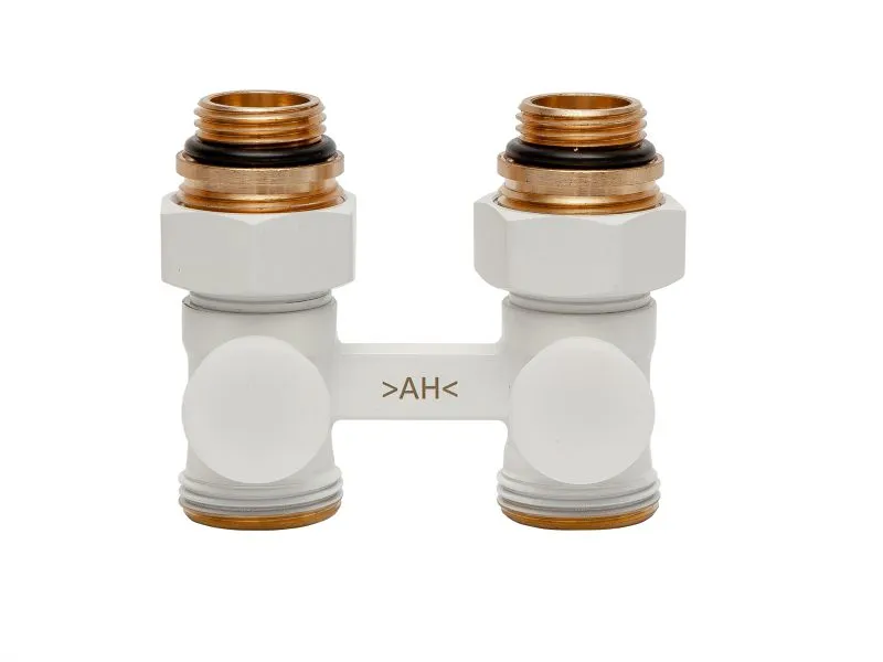 Узел подключения радиатора H-образный ARROWHEAD белый прямой 3/4"- 1/2"