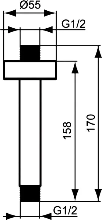 Держатель верхнего душа Ideal Standard Idealrain (B9446AA) (150 мм)