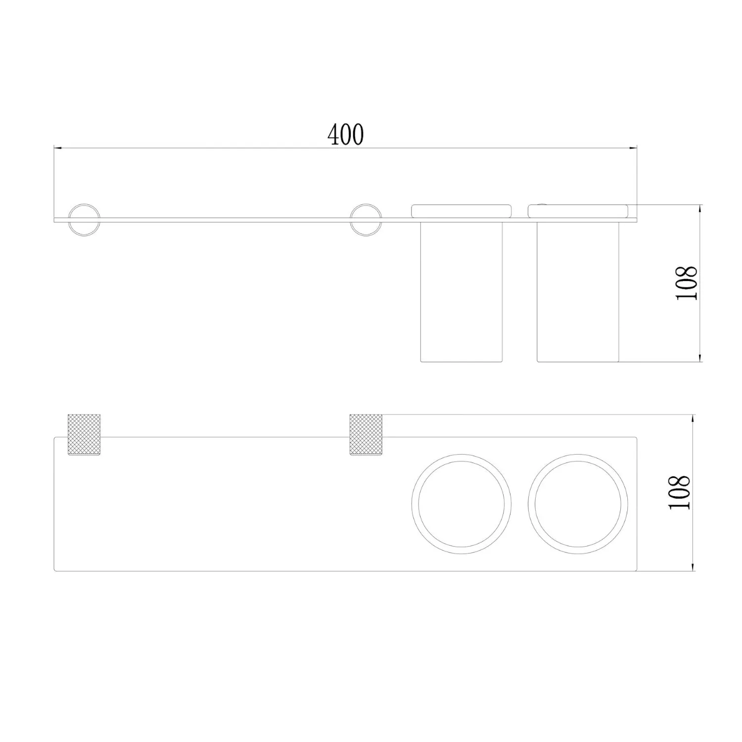 Держатель двух стаканов Savol S-002168HD