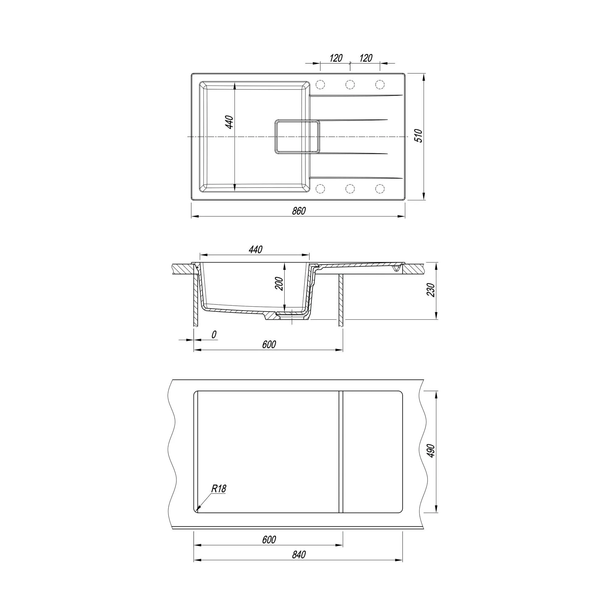 Кухонная мойка Florentina РИВЬЕРА 20.485.D0860.107, песочный