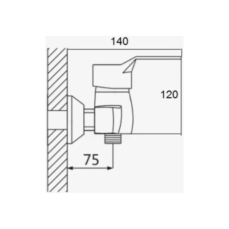 Смеситель для душа D-Lin D160403, хром