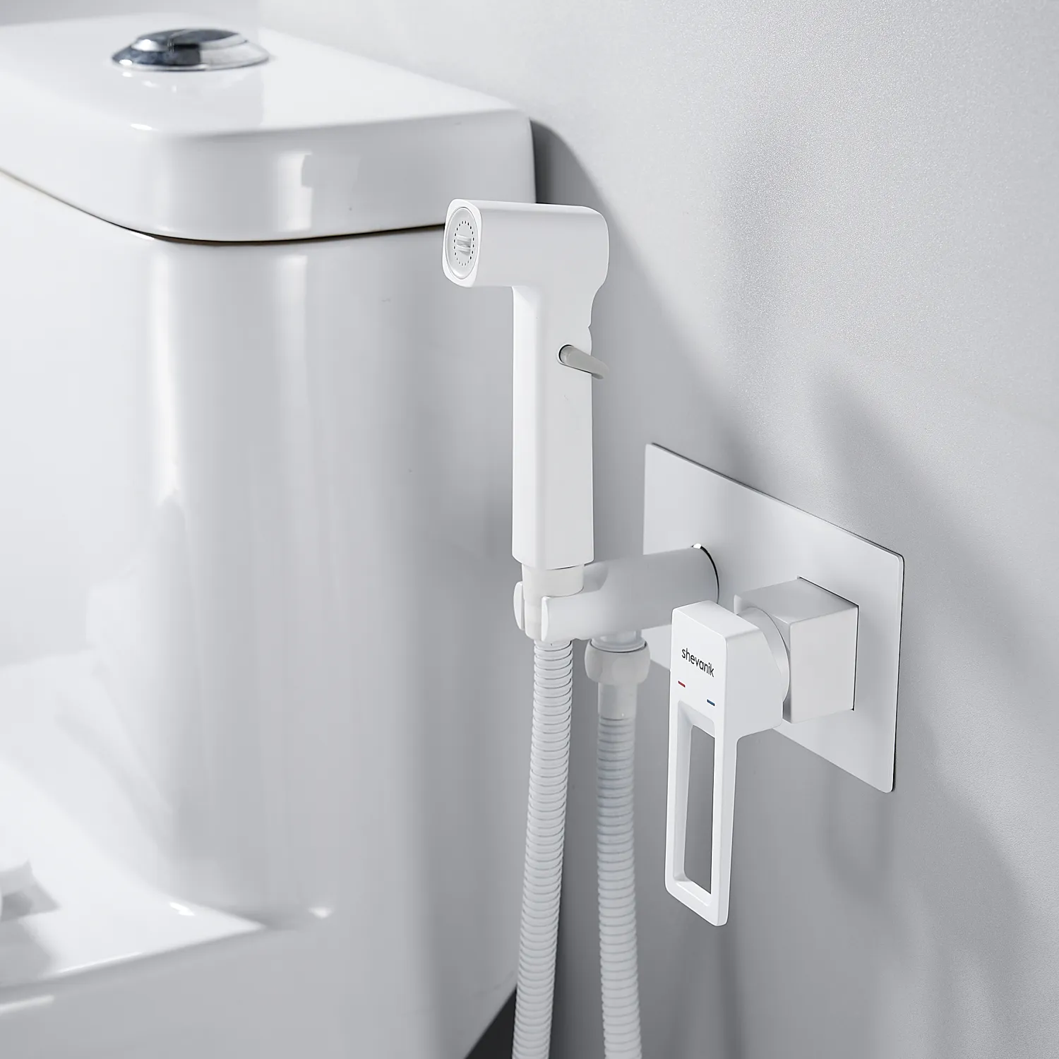 Гигиенический душ со смесителем Shevanik S6805C, белый