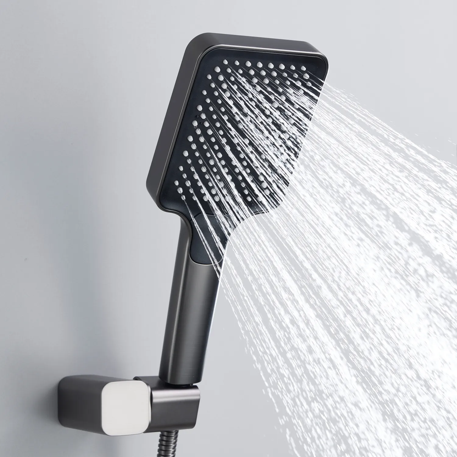 Душевая система встраиваемая Shevanik S9935T, оружейная сталь