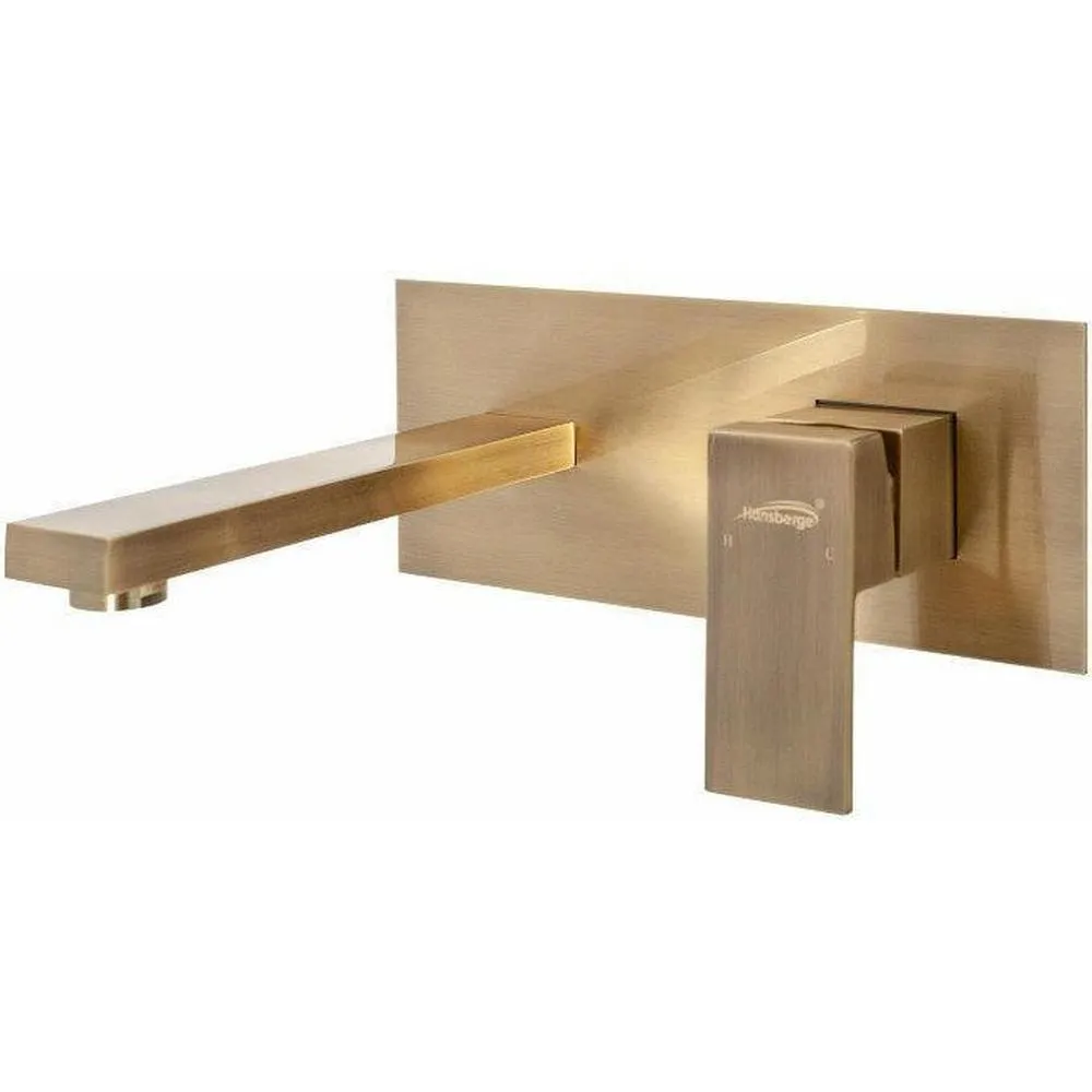 Смеситель для раковины встраиваемый Hansberge H688BR, бронза