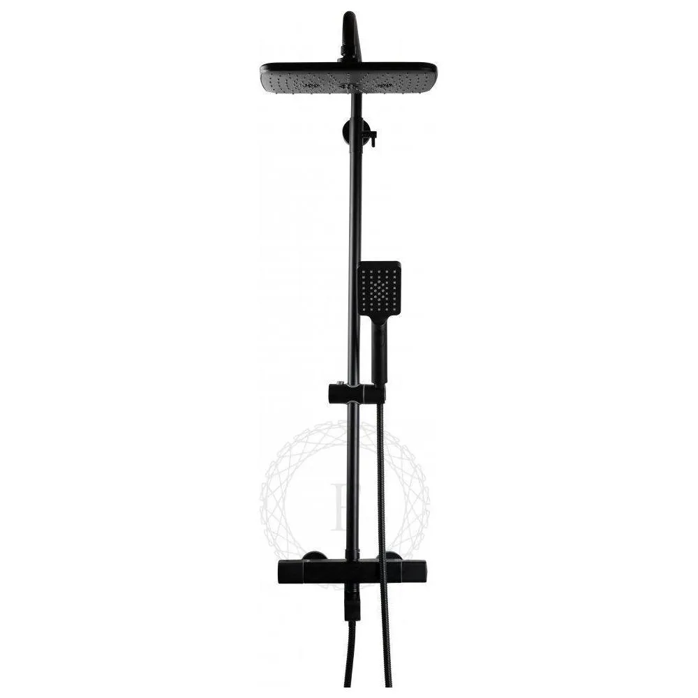 Душевая система с термостатом FILARETE FL2050BL, черный