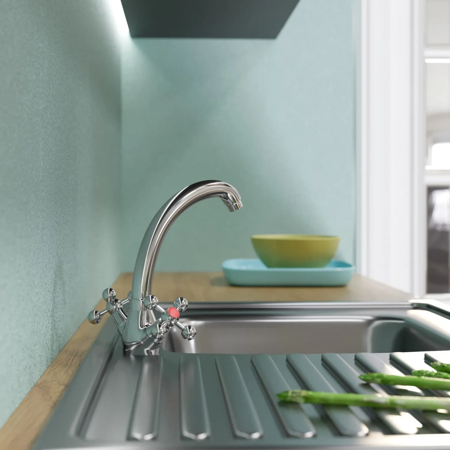 Смеситель для кухни MIXLINE ML07-031 низкий излив (522132)