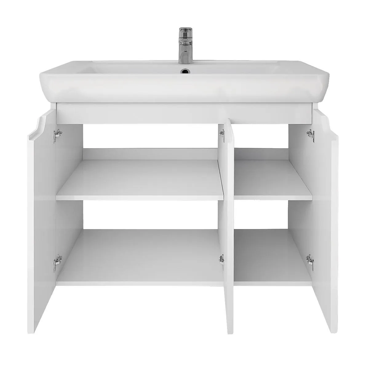 Тумба с раковиной подвесная Dreja Q Plus (D) 80 см, белый