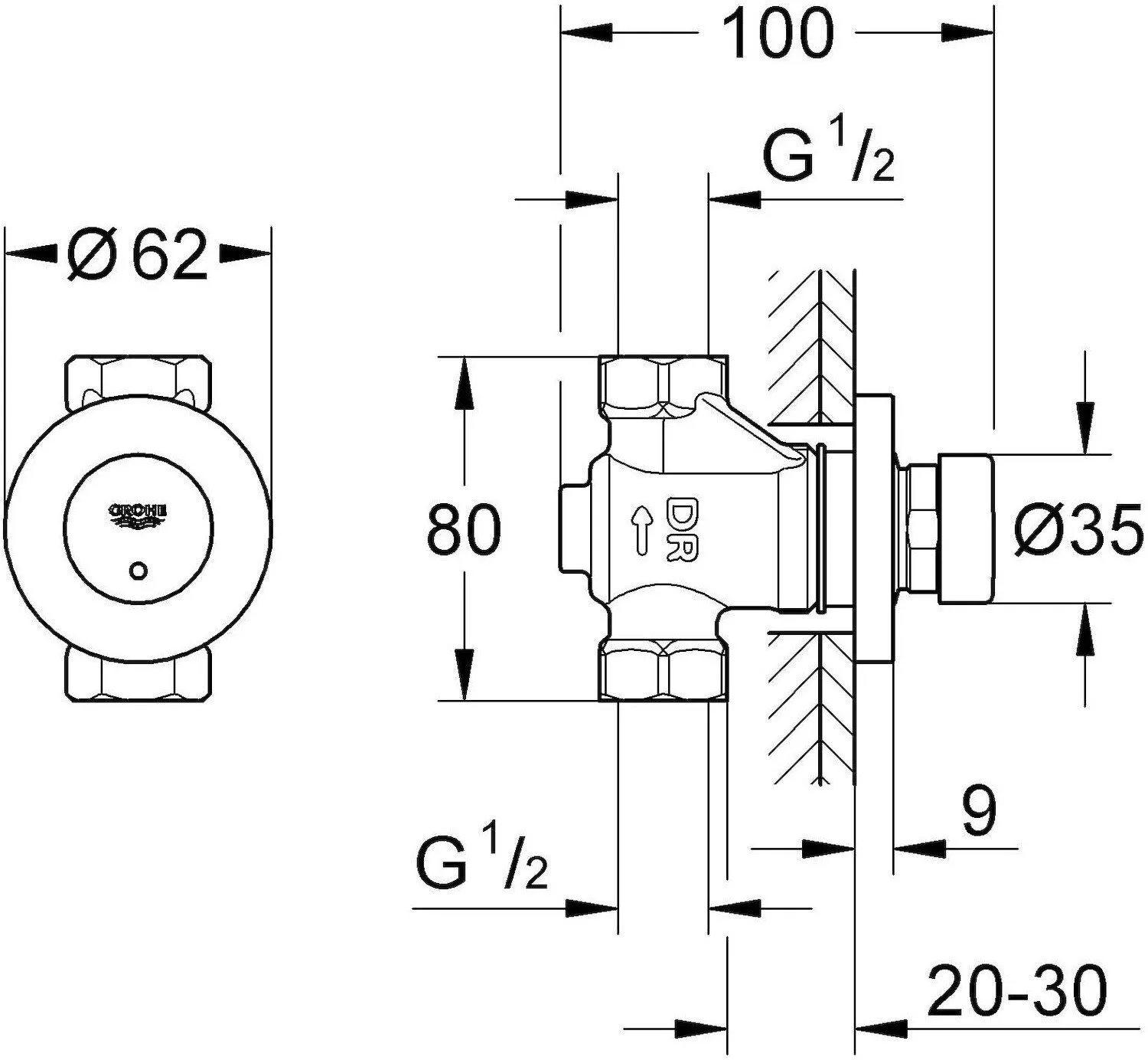 Вентиль Grohe Euroeco 36268000