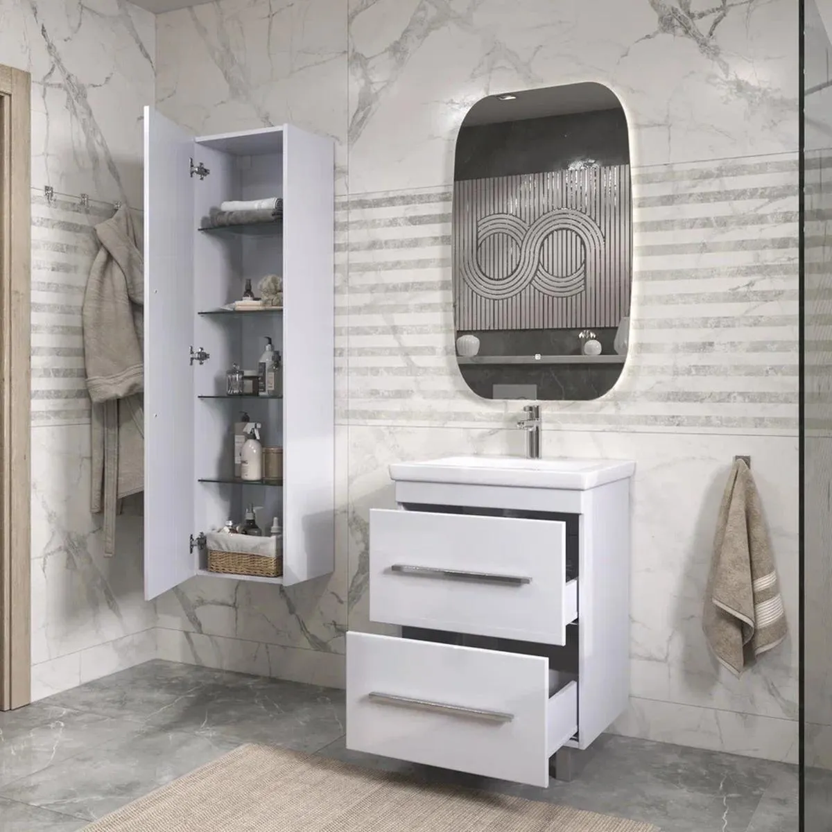 Тумба с раковиной напольная VIGO Land 019, 60 см