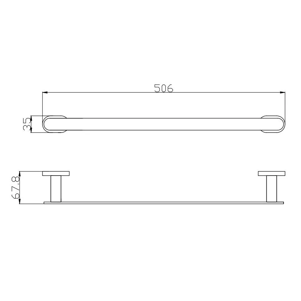 Полотенцедержатель Rav Slezak YUKON YUA0701/50CMAT, черный