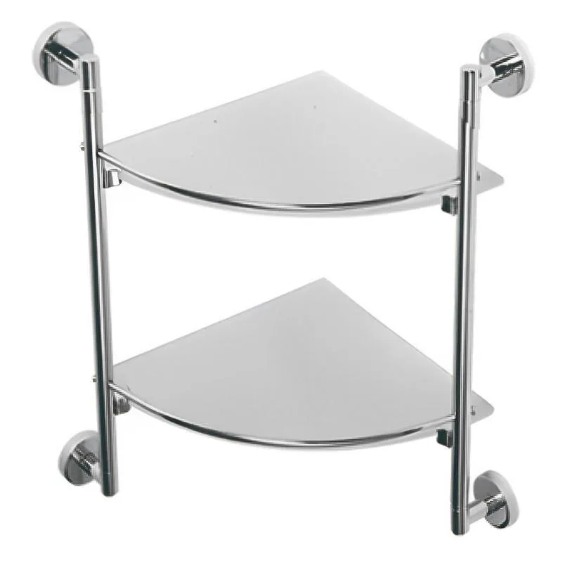 Полка стеклянная угловая D-Lin D262100, хром