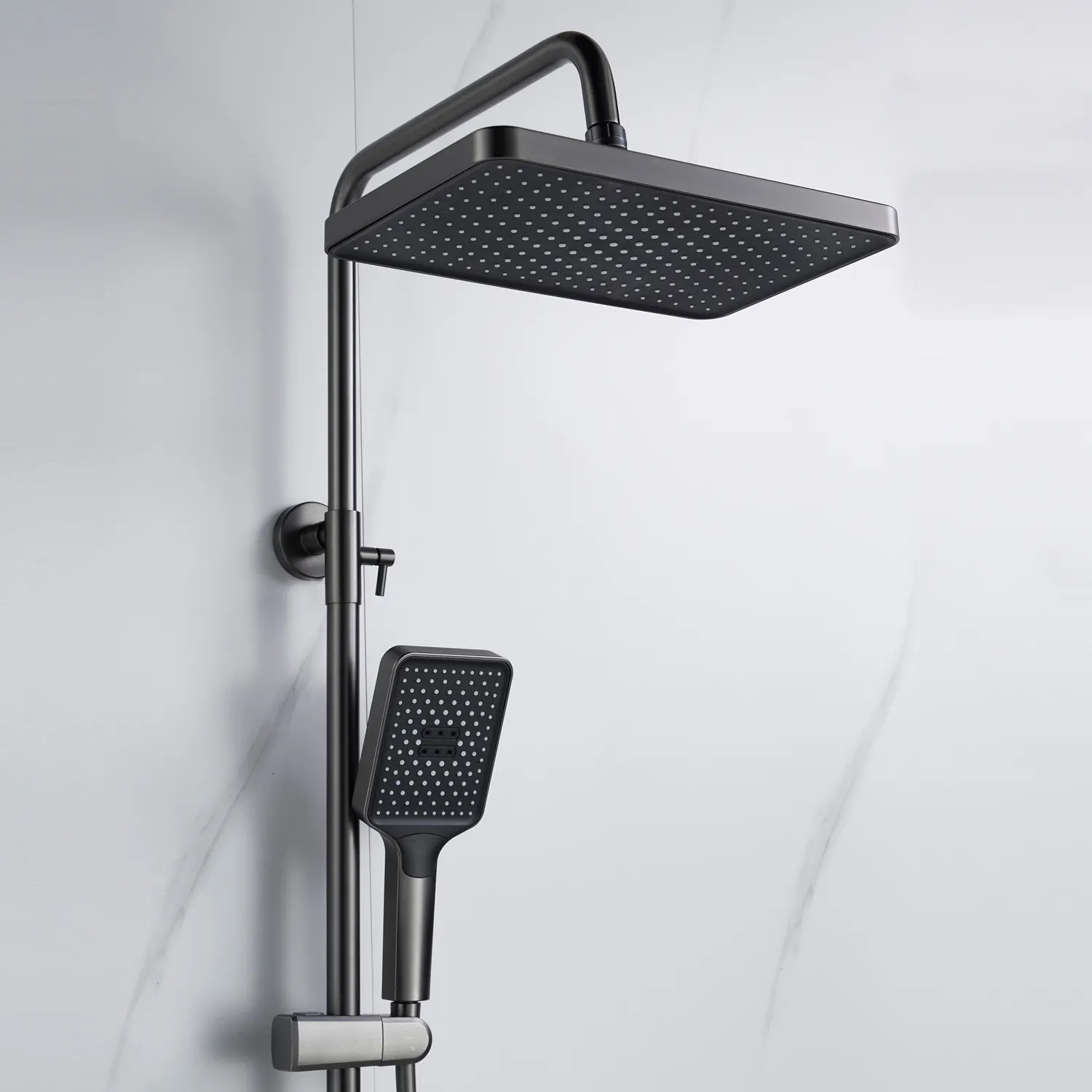 Душевая система Shevanik S4436T, оружейная сталь