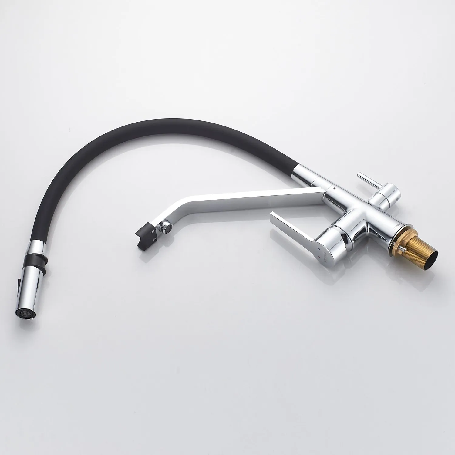 Смеситель для кухни с гибким изливом и подключением фильтра Shevanik S278, хром