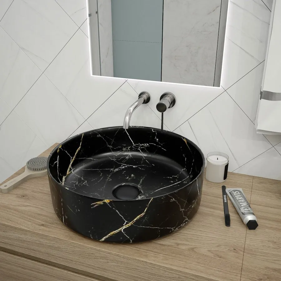 Раковина чаша Maretti EA13NS10-560MR, черный мрамор