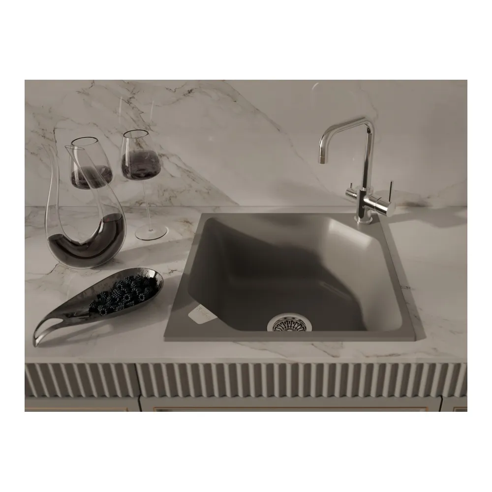 Кухонная мойка Rivelato LOCUS LS-50, серый металлик