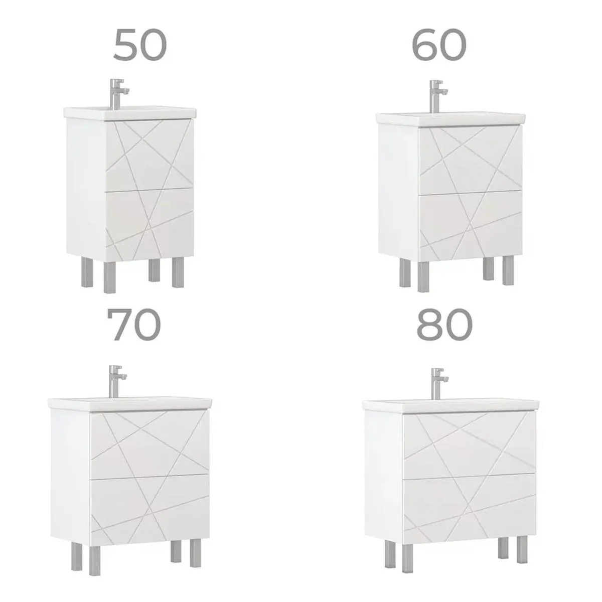 Тумба с раковиной напольная VIGO Geometry 015, 60 см