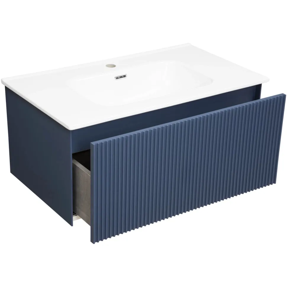 Тумба под раковину подвесная La Fenice Terra FNC-01-TER-BG-80, синяя