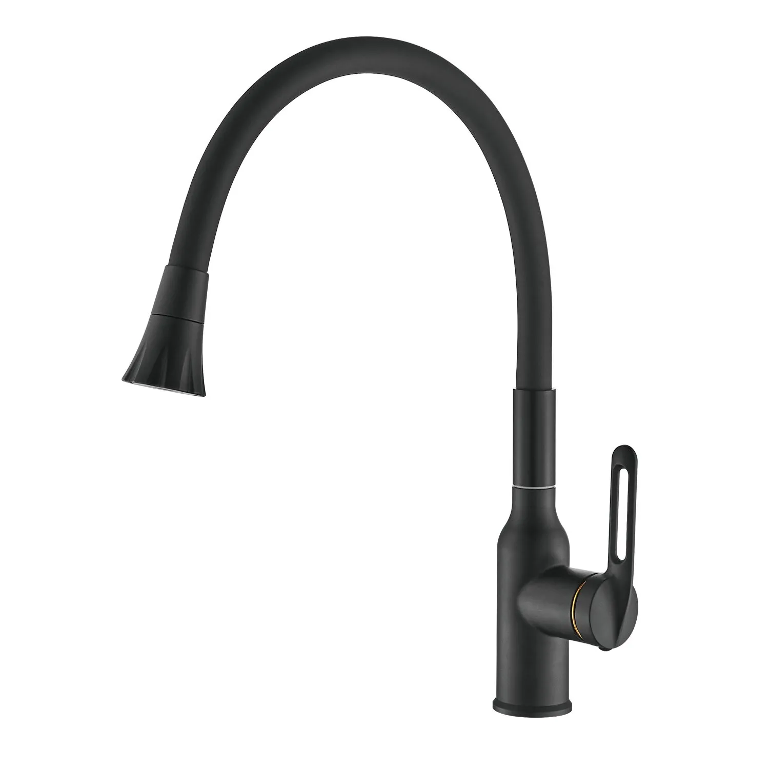 Смеситель для кухни с гибким изливом Raffine F303H-3, черный