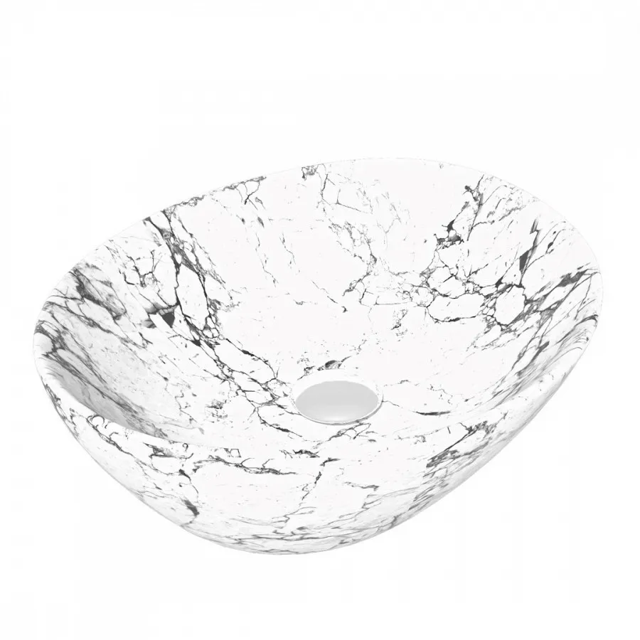 Раковина чаша Maretti EN13NS87-740MR, белый мрамор