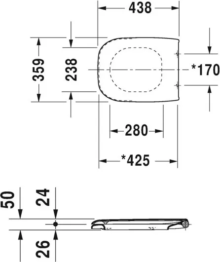 Крышка-сиденье Duravit D-Code 0067390000 (SoftClose)