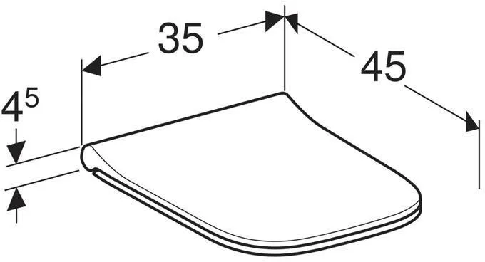 Крышка-сиденье для унитаза Geberit Smyle Square (500.239.01.1)