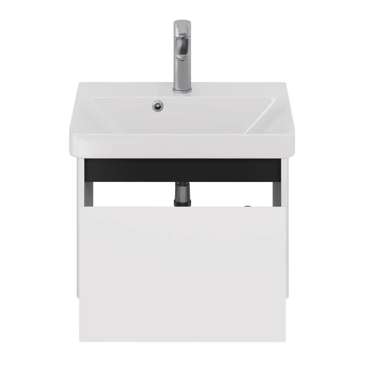 Тумба с раковиной подвесная Dreja Luxury 55 см, белый