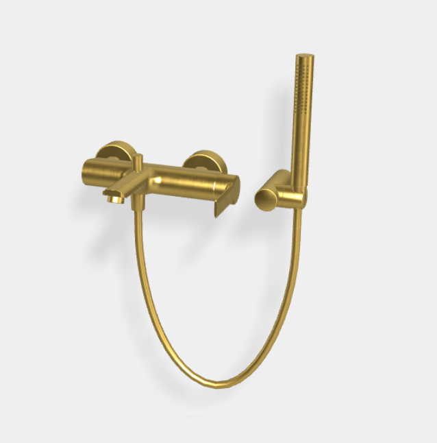 Смеситель для ванны и душа Fima Carlo Frattini Mast, брашированное золото (F3134OS)