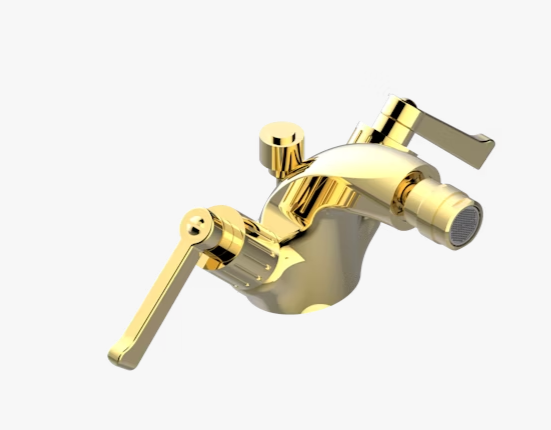 Смеситель для биде THG Hamptons with lever handles, золото светлое (G4S F30 3202)