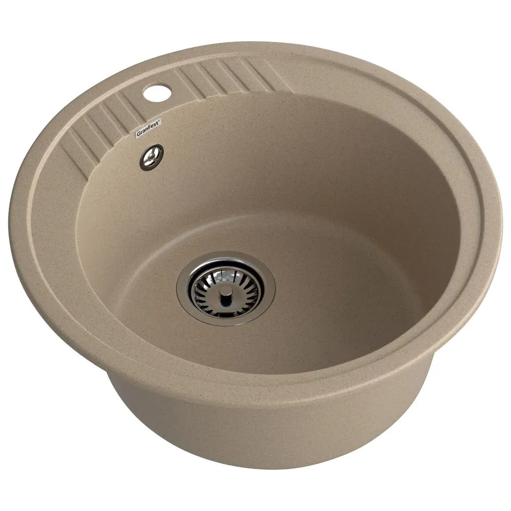 Кухонная мойка GranFest RONDO 520, песок