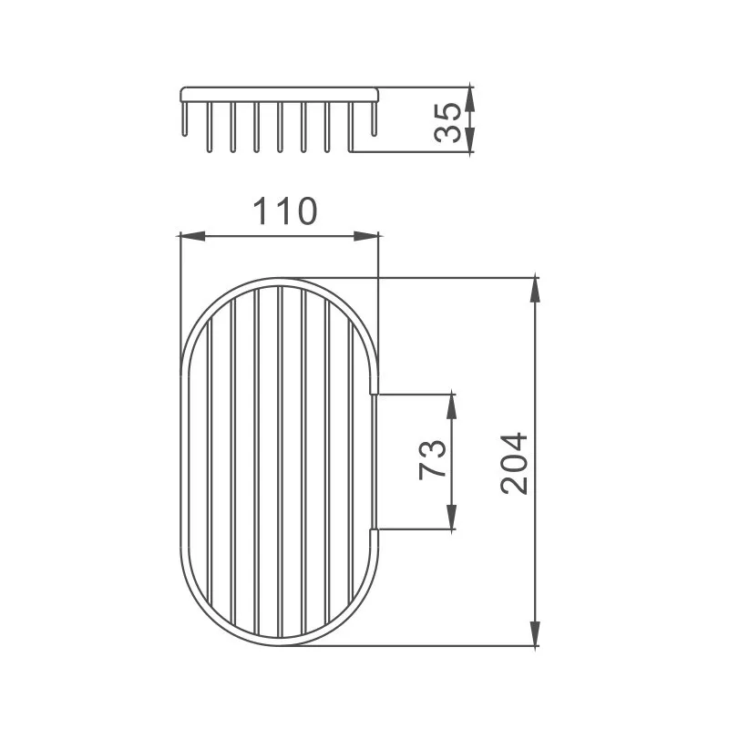 Мыльница D-Lin D201702, хром