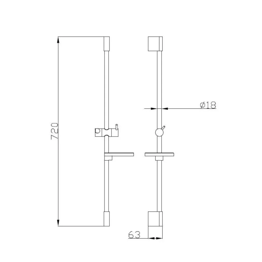 Душевой гарнитур D-Lin D63509, хром