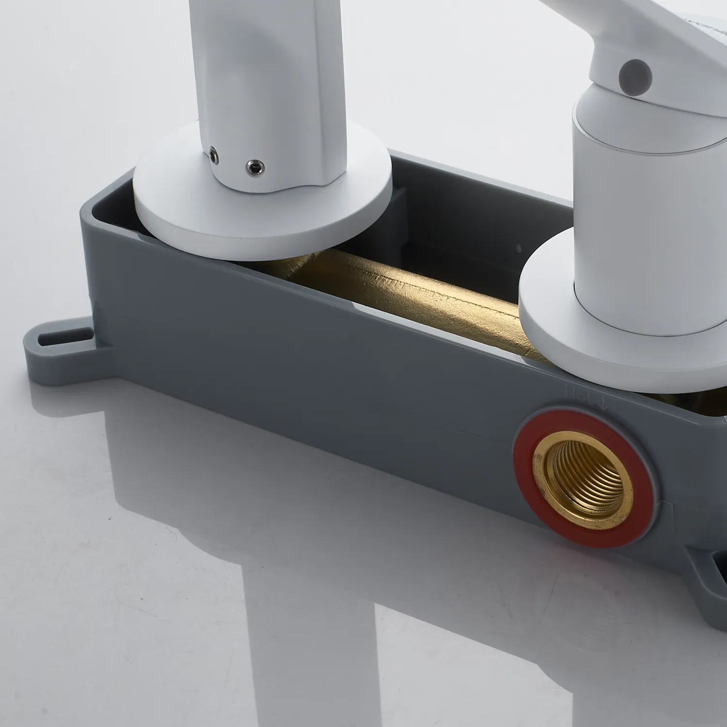 Смеситель для раковины встраиваемый Shevanik S4341C, белый