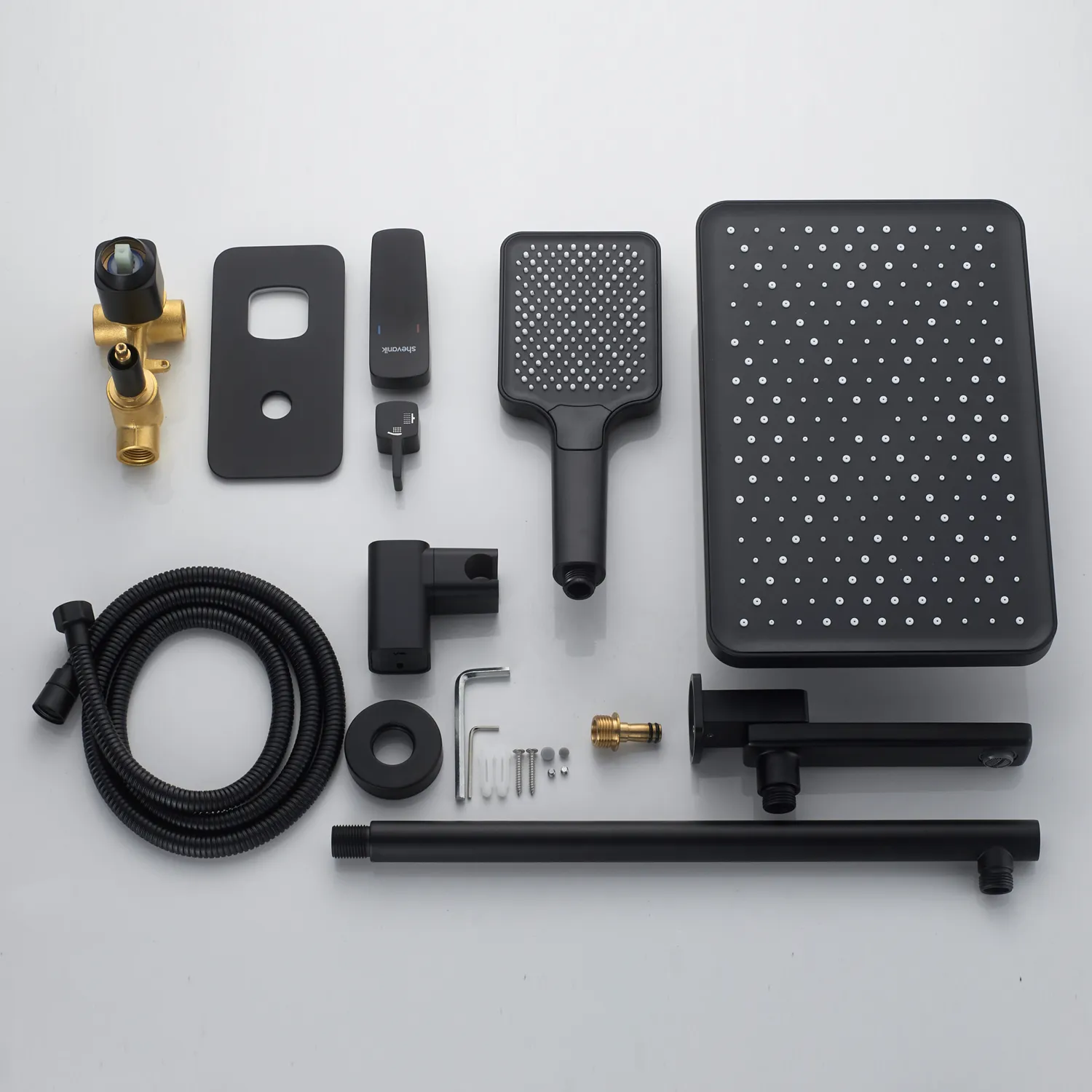 Душевая система встраиваемая Shevanik S9935H, черный