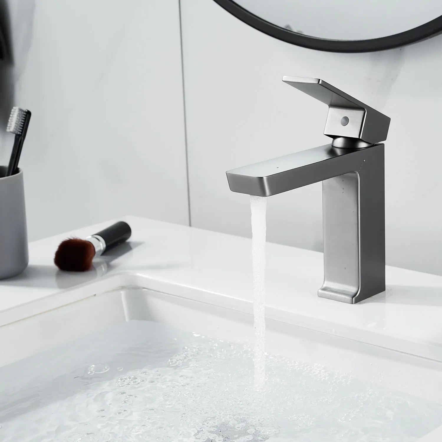 Смеситель для раковины Rose R1801T-1, оружейная сталь