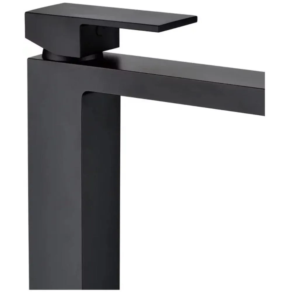 Смеситель для раковины высокий Grocenberg GB3008BL, черный